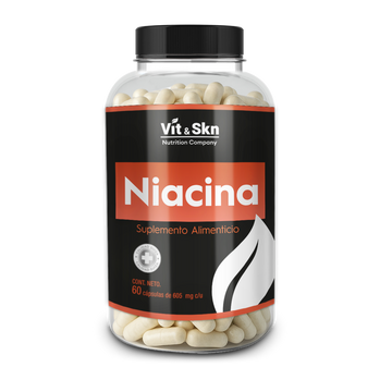 Niacina Súper Premium Vit & Skn Nutrition Company 60 Cápsulas