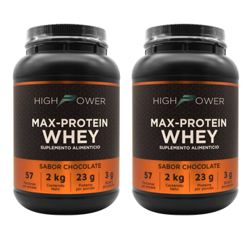 Paquete de 2 Max Whey Protein High Power2 Kg