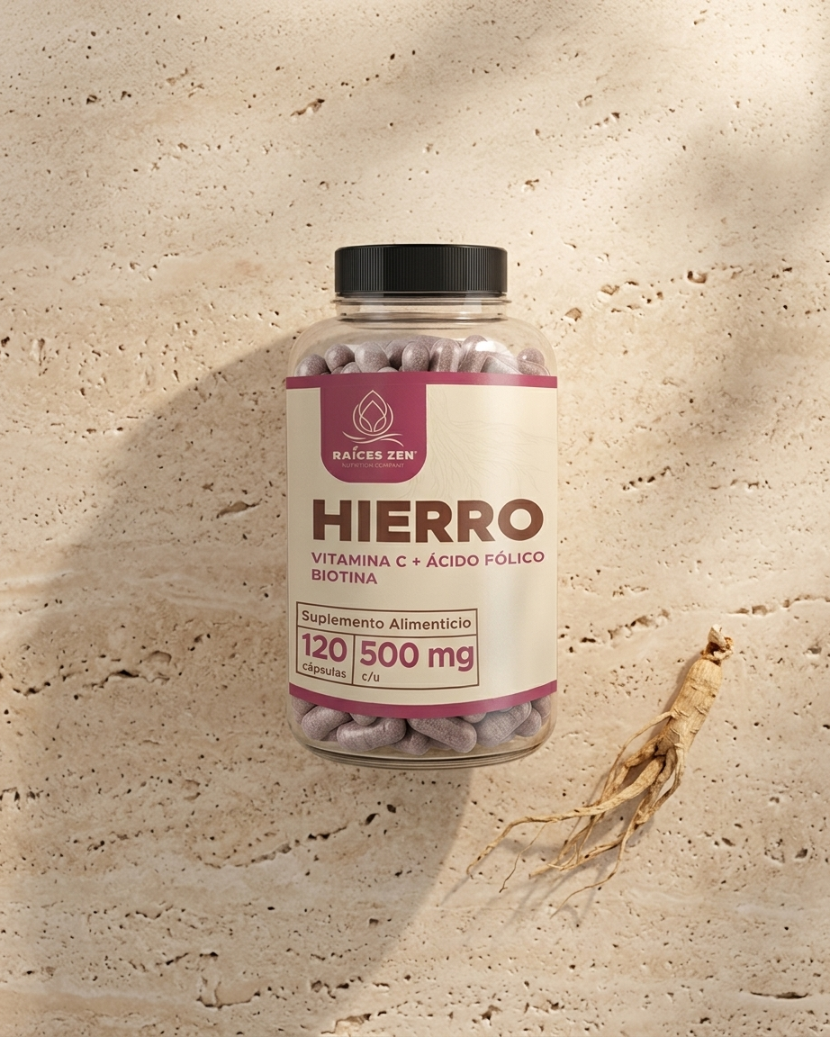 hierro con acido folico raices zen