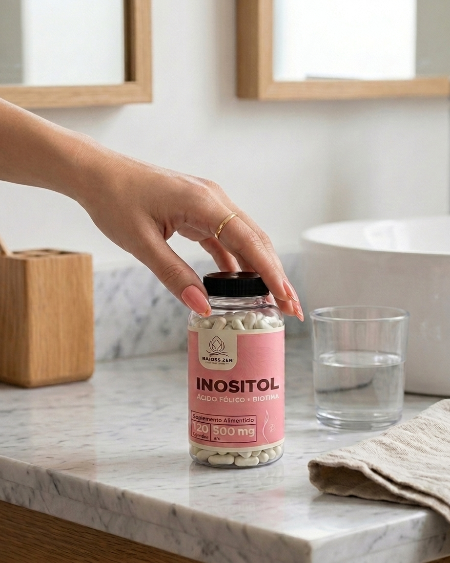 Inositol Ácido Fólico y Biotina Raíces Zen 120 Cápsulas