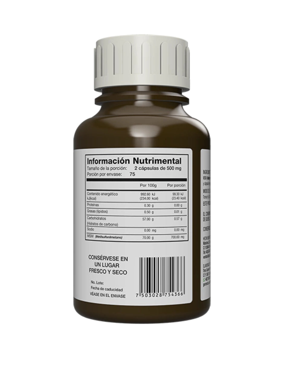 MSM ADAPTOHEAL con Metilsulfonilmetano 150 Cápsulas