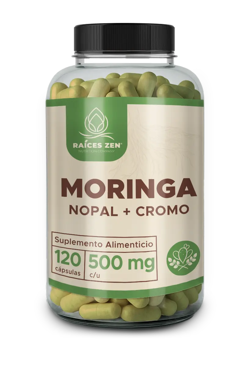 Moringa Nopal y Picolinato de cromo raíces zen