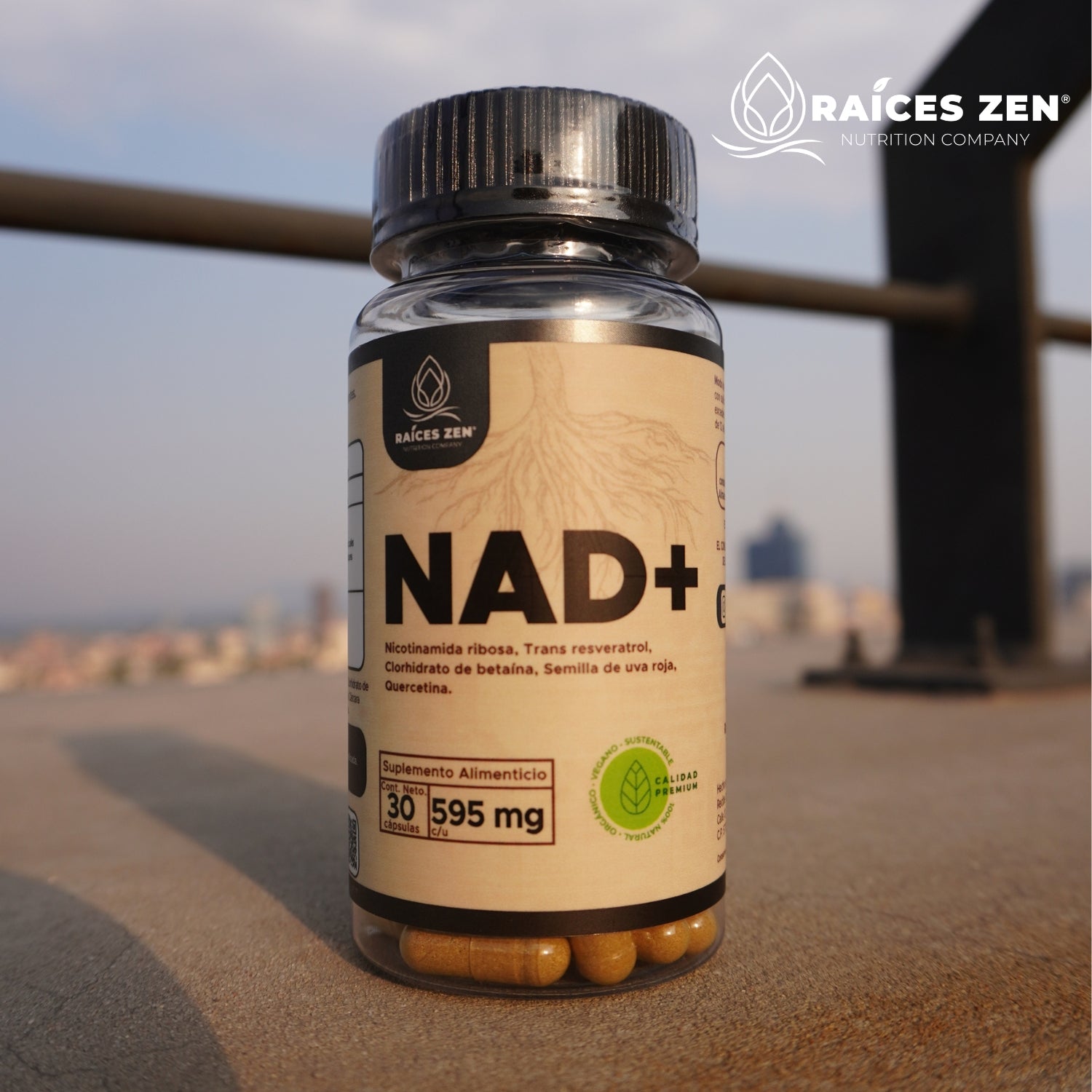 Nad Nicotinamida Ribosa Resveratrol Betaina Raíces Zen Súper Premium