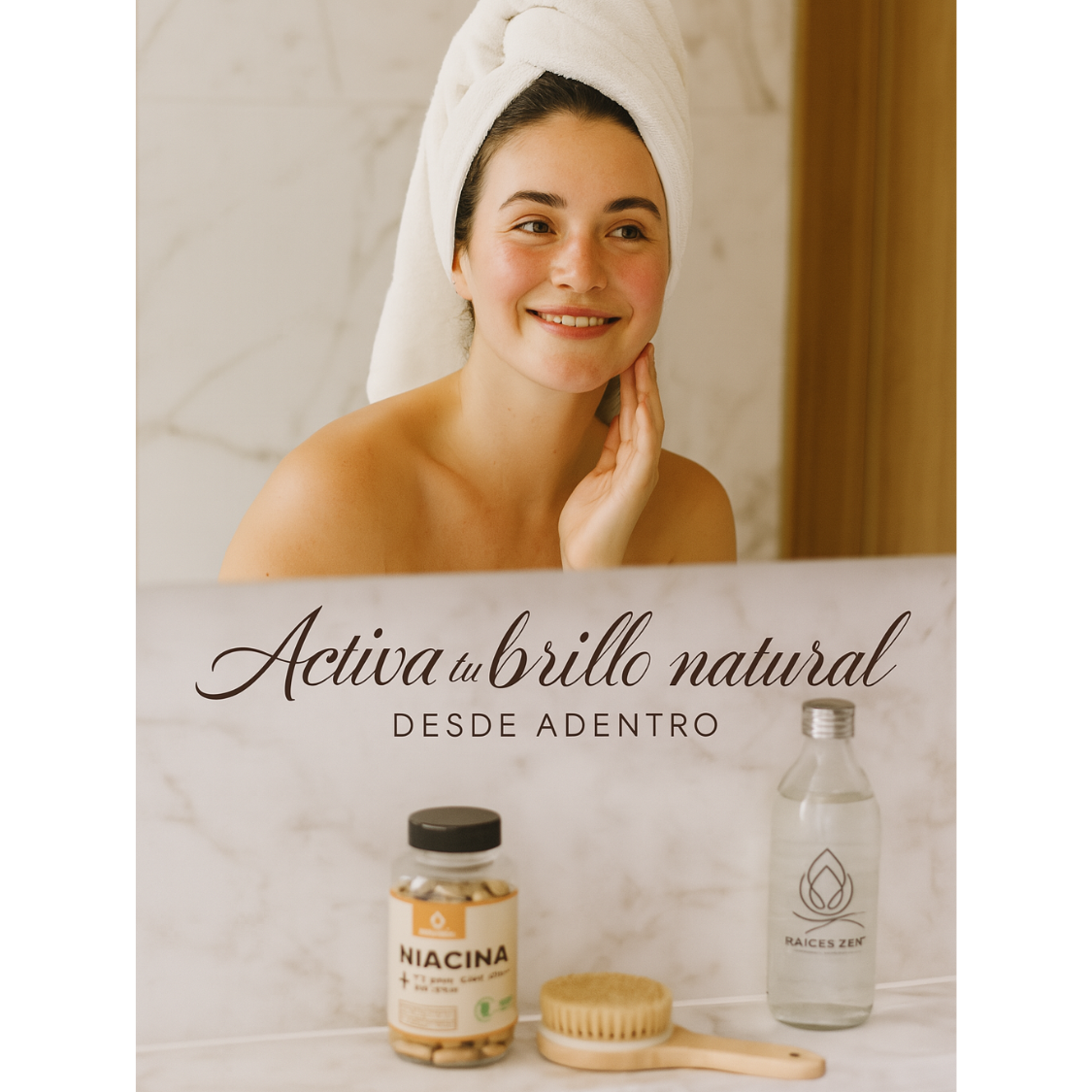 Niacina, Vitamina B2, Zinc y Selenio Raíces Zen Super Premium
