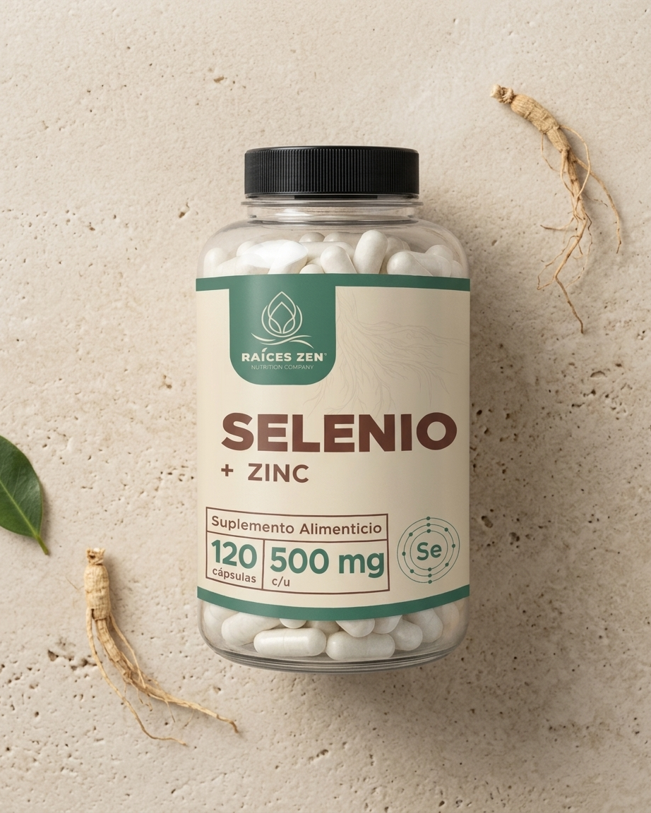 Selenio Zinc Raíces Zen Nutrition Company 120 Cápsulas