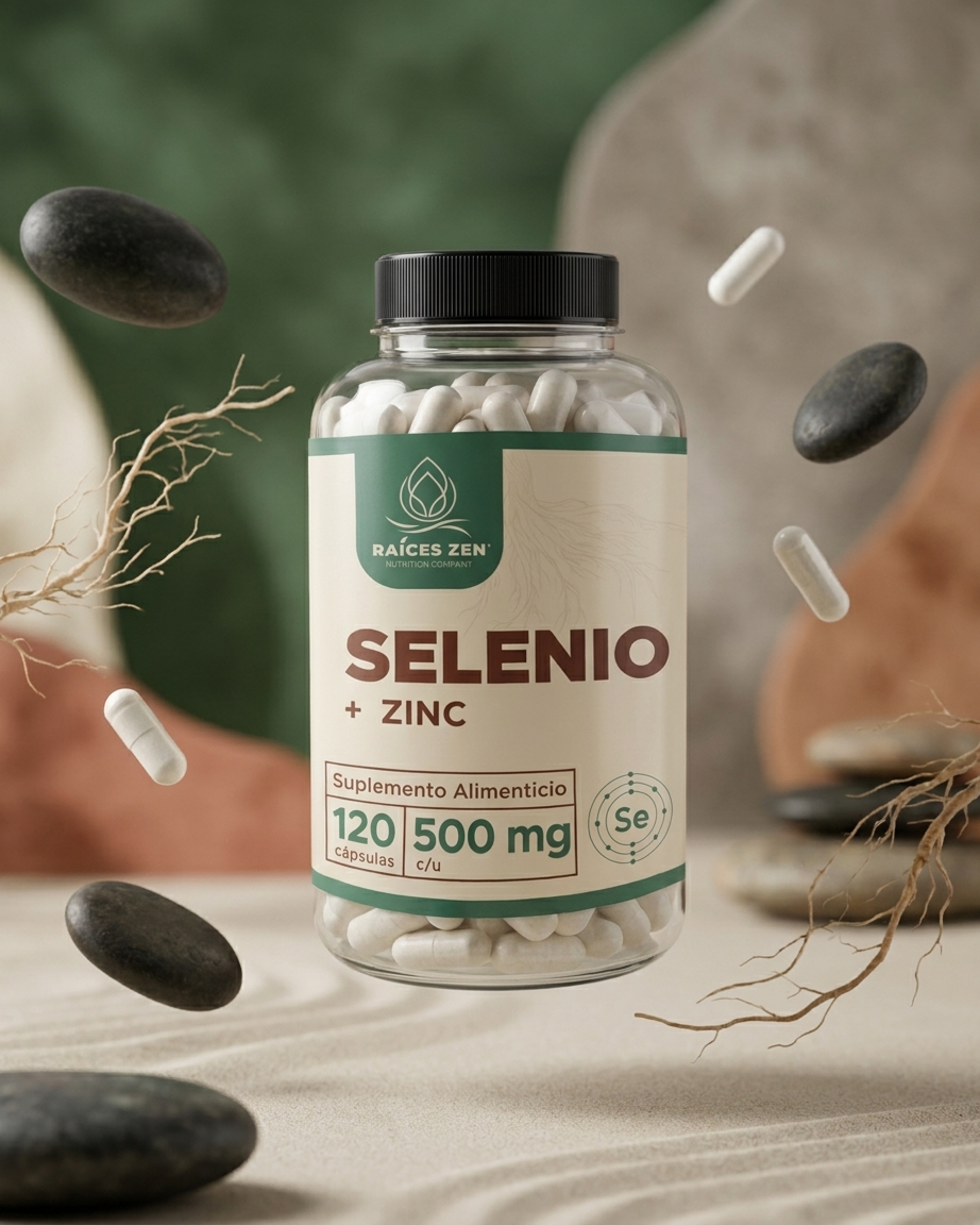 Selenio Zinc Raíces Zen Nutrition Company 120 Cápsulas