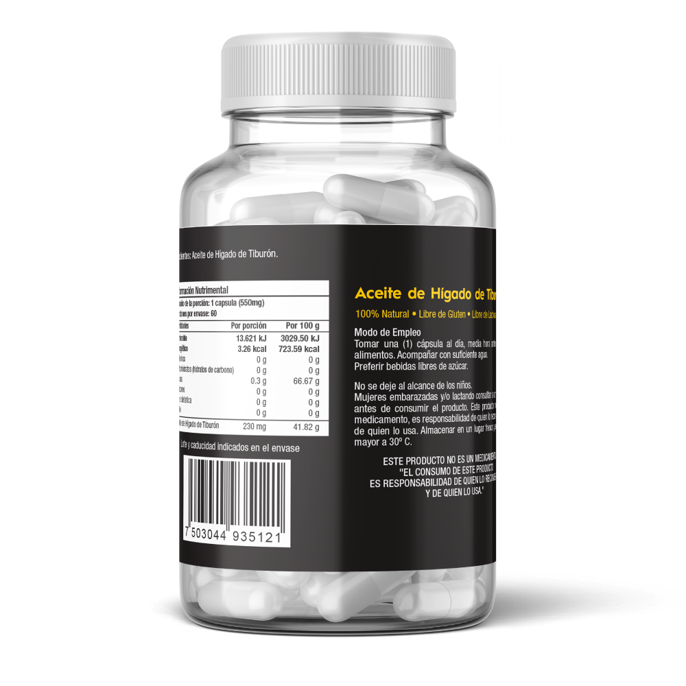 Aceite de Higado de Tiburón Skin Vit 60 Capsulas