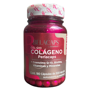 Colágeno Biotina Coq-10 Solanum 180 Cápsulas Perlacaps