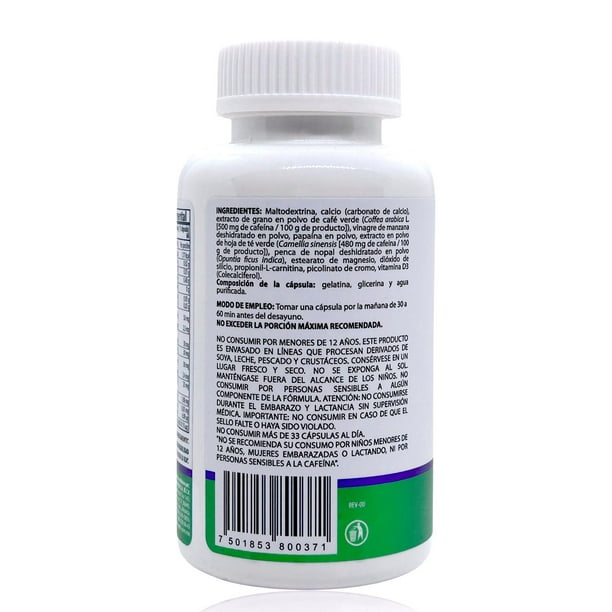 Green Coffee Natural Health con Vinagre de manzana 60 Cápsulas