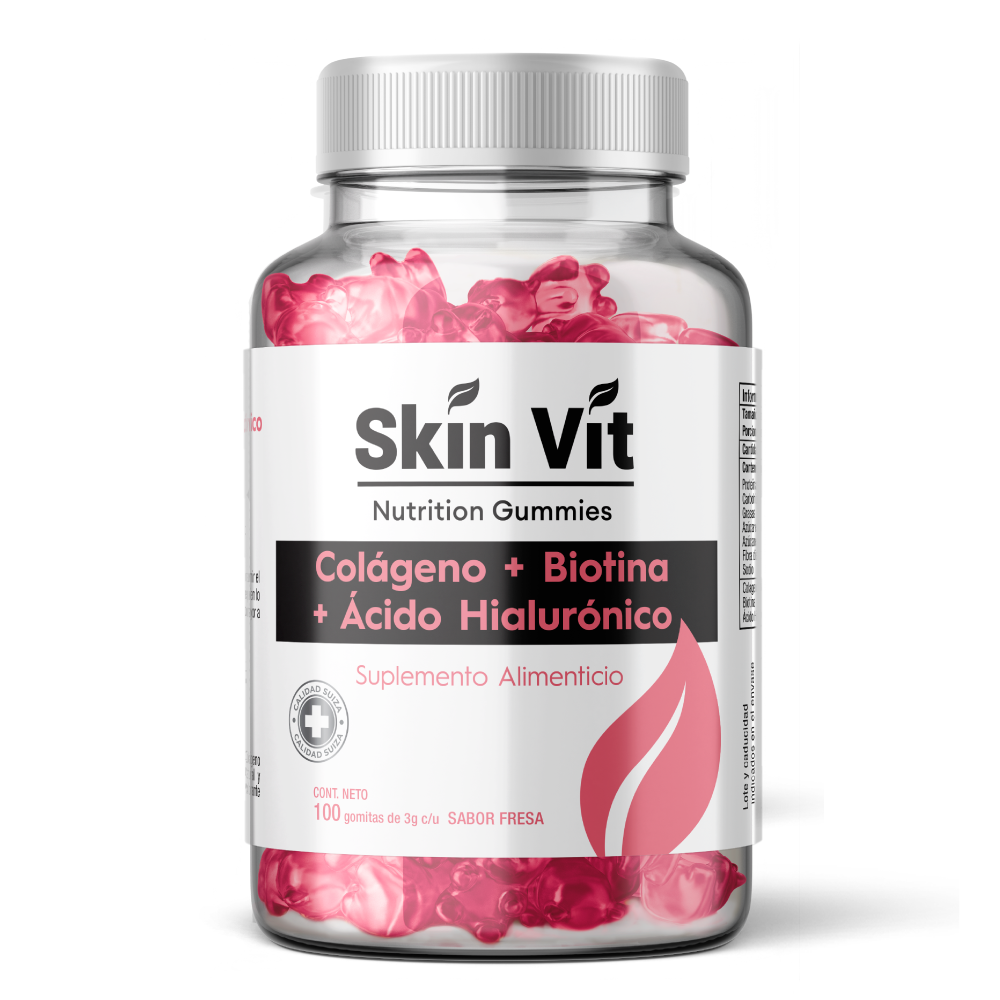 Gomitas de Colágeno Biotina Ácido Hialurónico Skin Vit 100 Gomitas