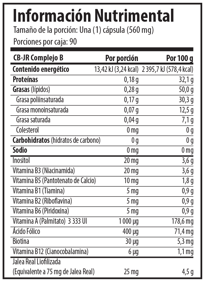 Complejo B + Jalea Real Solanum 90 Cápsulas