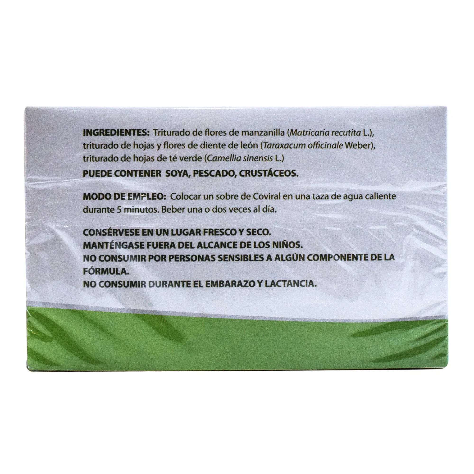 Té Infusión Coviral 30sob Natural Health Manzanilla Té Verde