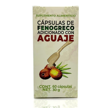 Semillas de Fenogreco con Aguaje 60 cápsulas Herbolaria Saludable