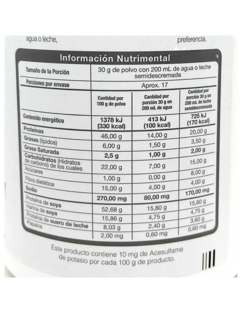 Malteada Proteína Enersoy Vitaminas Minerales Chocolate 500g