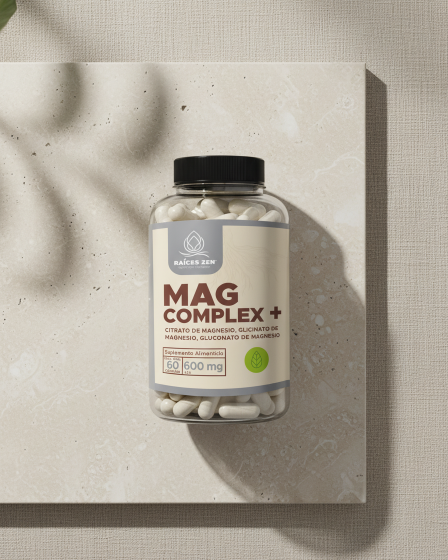 Magnesio Complex Citrato Glicinato Gluconato Super Premium Raíces Zen