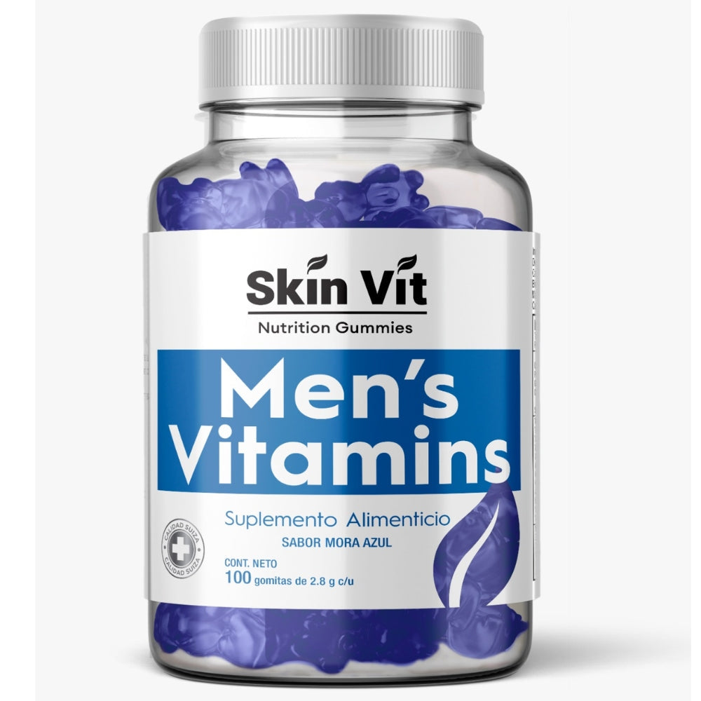 Men's Vitamins Skin Vit Company sabor Mora Azul 100 Gomitas 2.8 g
