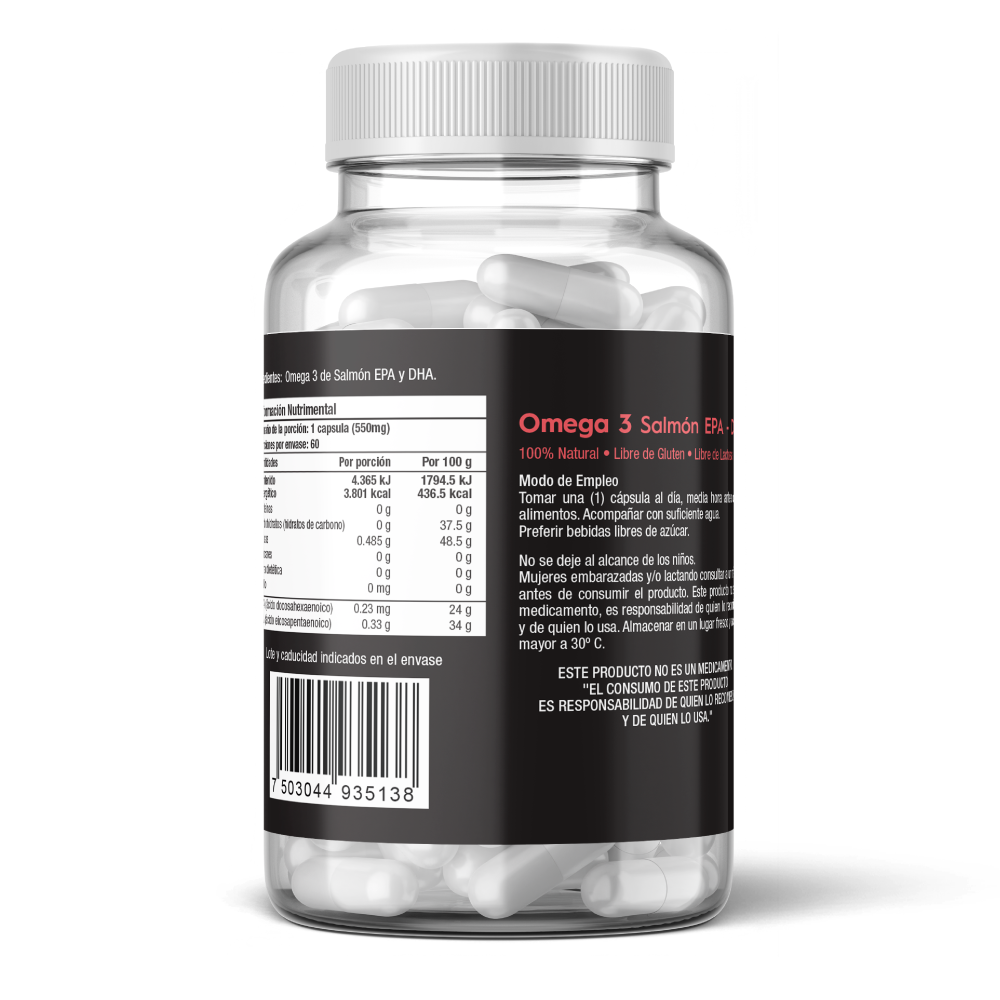 Omega 3 de Salmón VitSkn 60 Cápsulas de 550mg