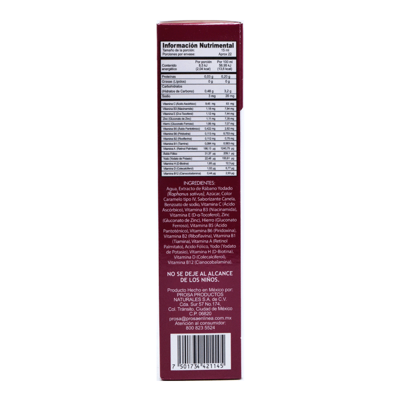 Jarabe De Rábano Yodado Prosa 340 mL