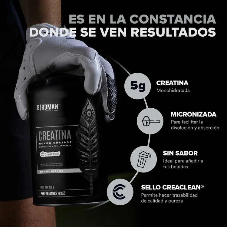 Creatina monohidratada  Birdman 450g | suplemento alimenticio en polvo
