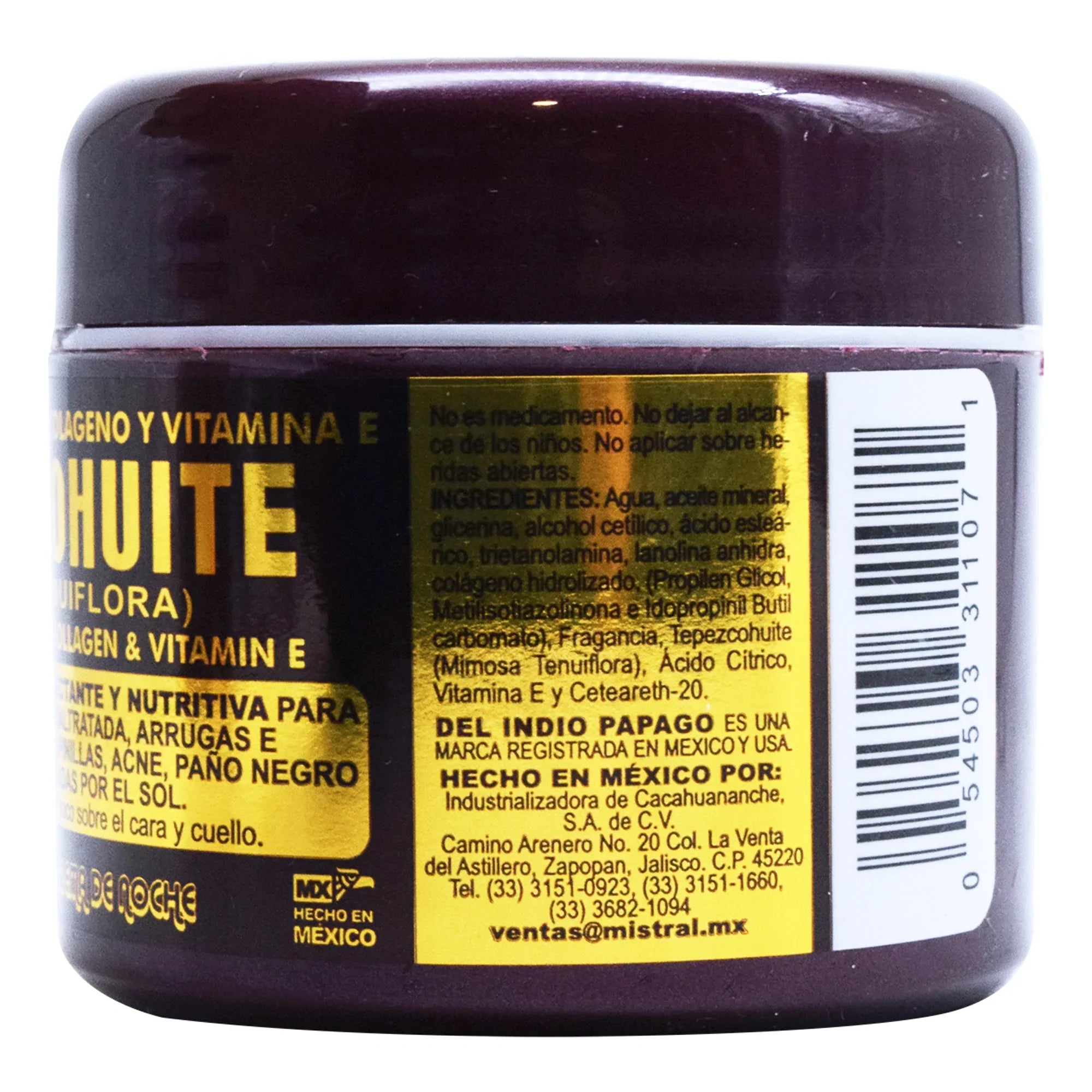 Crema De Tepezcohuite Para La Noche 60 Gr