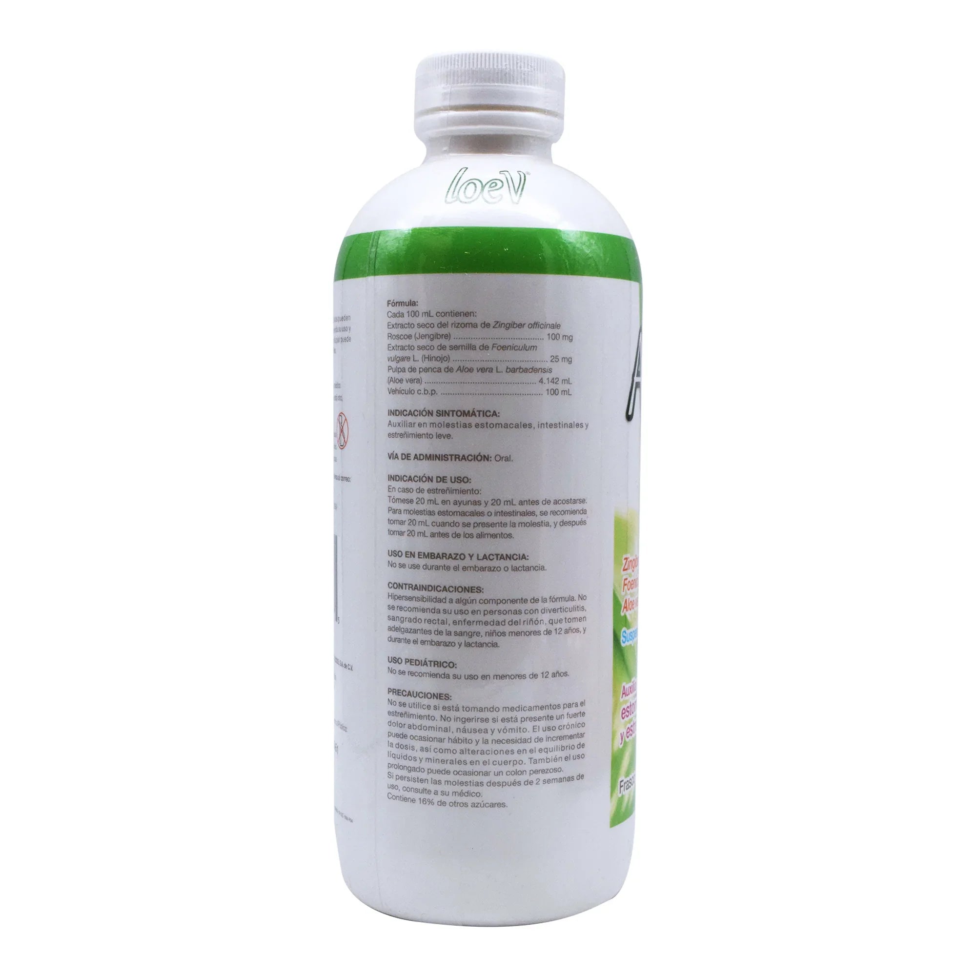 Loe V Aloe Vera Loev 1 Litro Sábila Jengibre