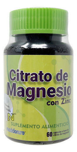 Citrato De Magnesio Con Zinc (60 Caps) Maxicloruro Sabor Natural