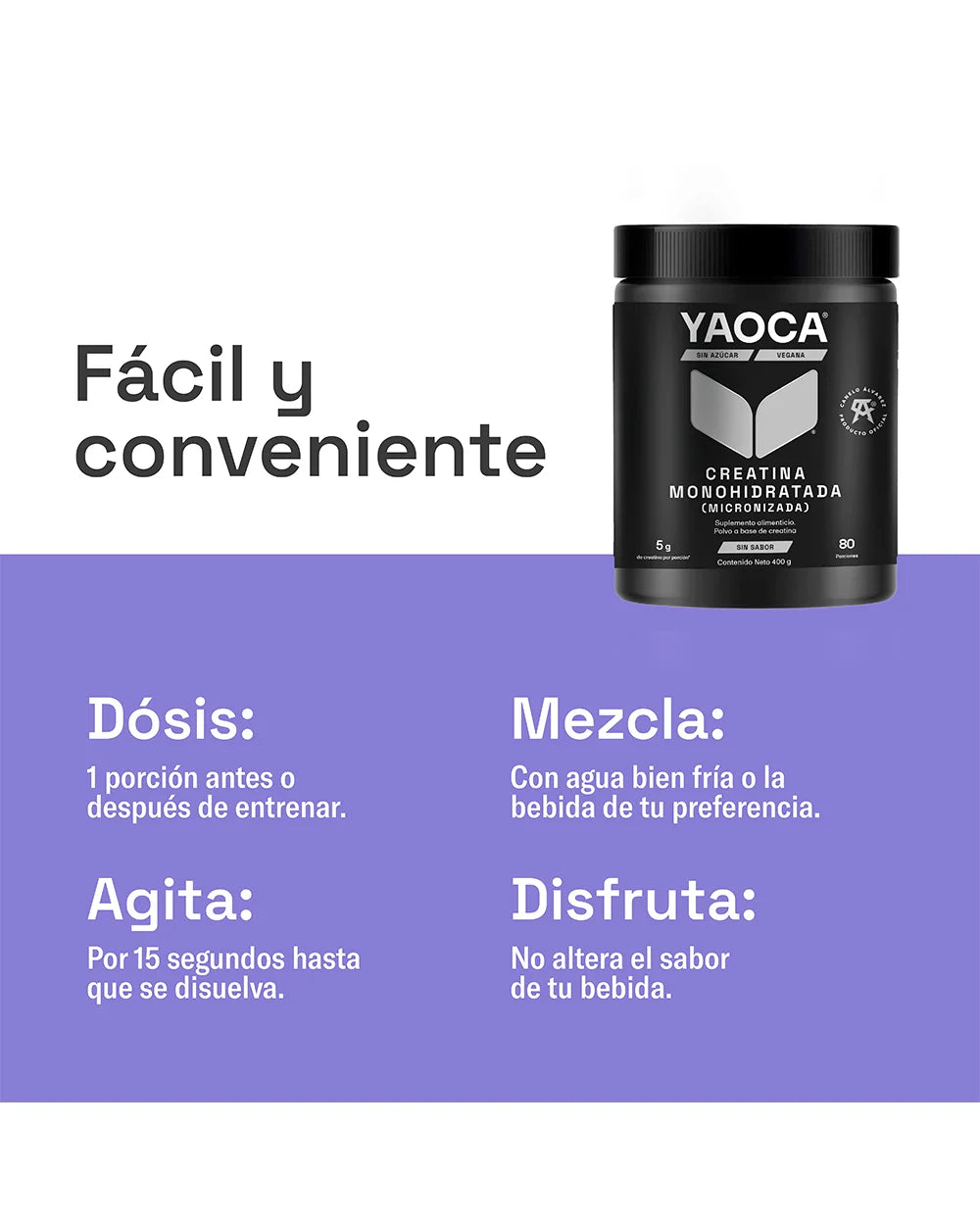 Creatina monohidratada YAOCA creatina monohidratada 400 g