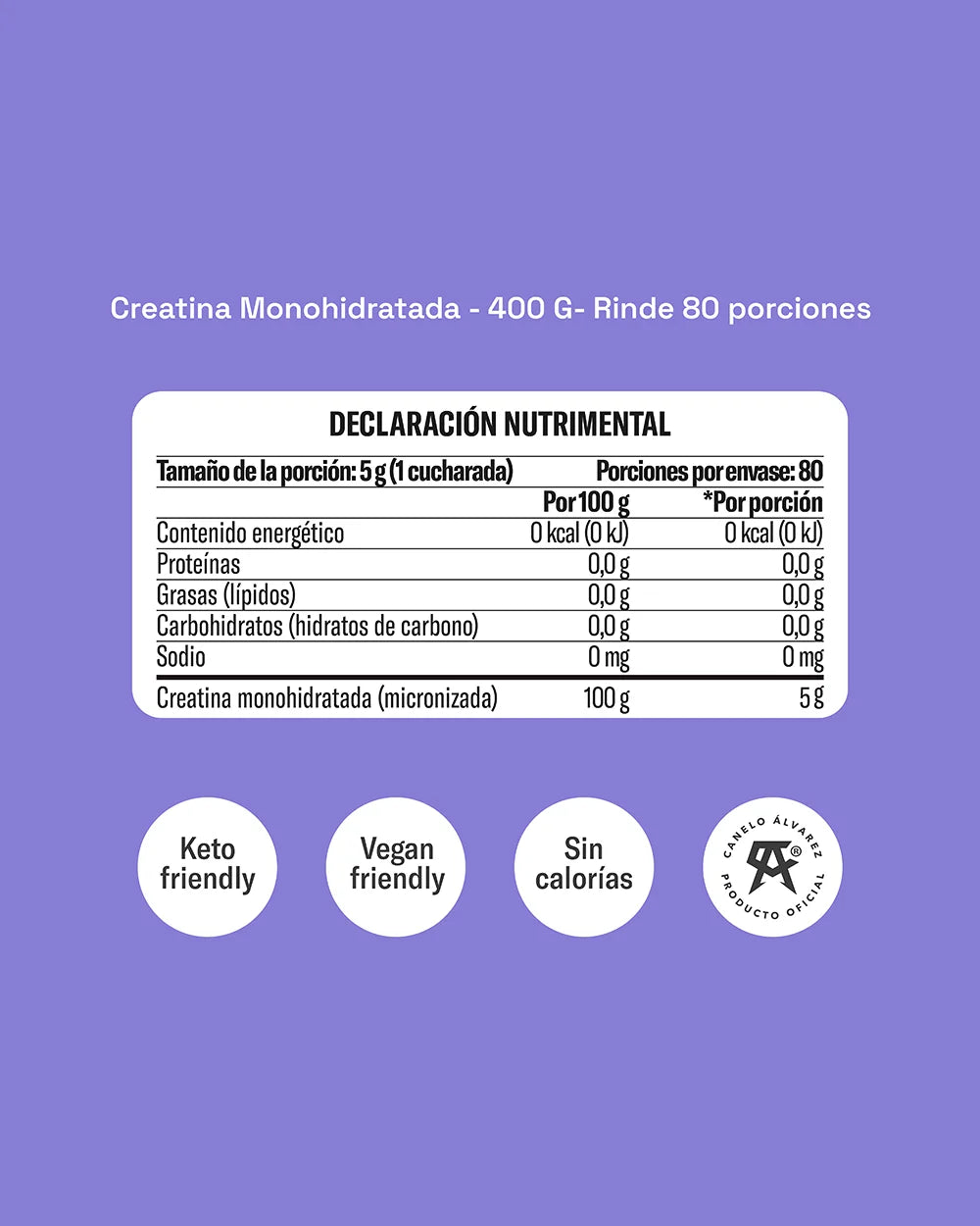 Creatina monohidratada YAOCA creatina monohidratada 400 g