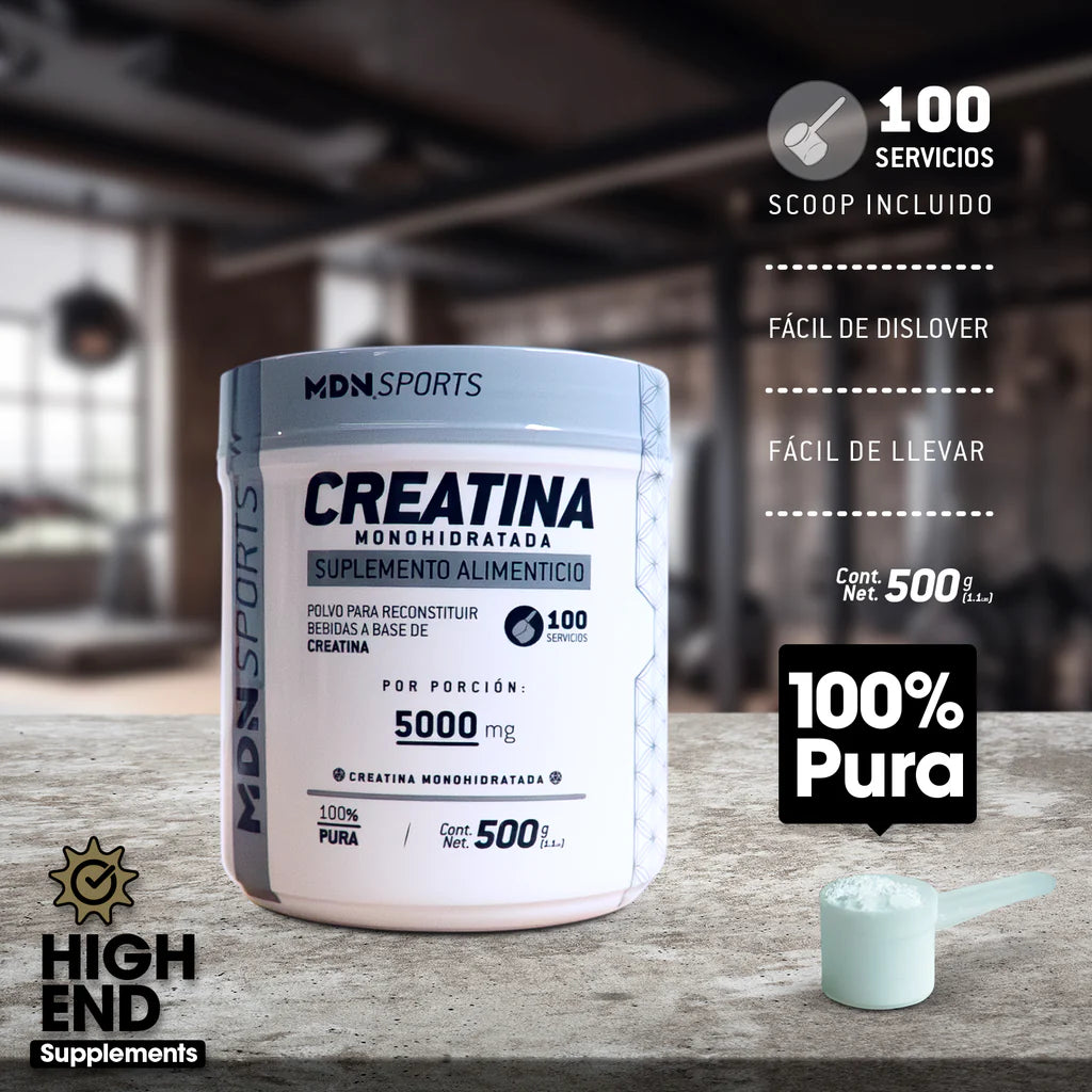 Creatina 500 Grs Sin Sabor MDN. MDN MDN CREATINA