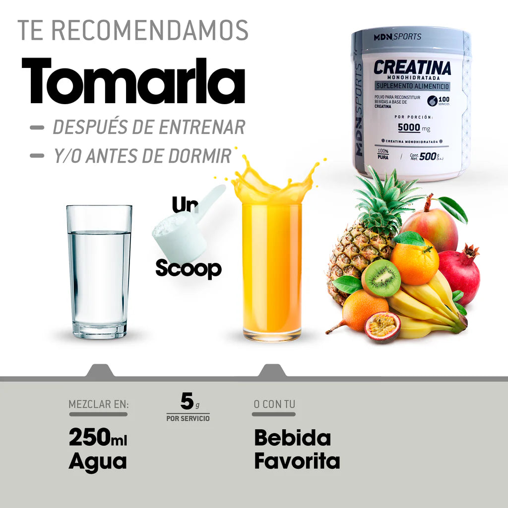 Creatina 500 Grs Sin Sabor MDN. MDN MDN CREATINA