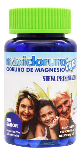 Maxiproductos Cloruro De Magnesio 100 Cápsulas 5 Piezas Sin Sabor