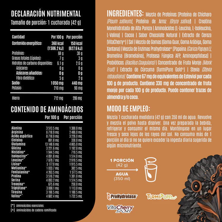 Proteína Vegetal Creatina Birdman Falcon Performance 1.9 Kg Choco Bronze