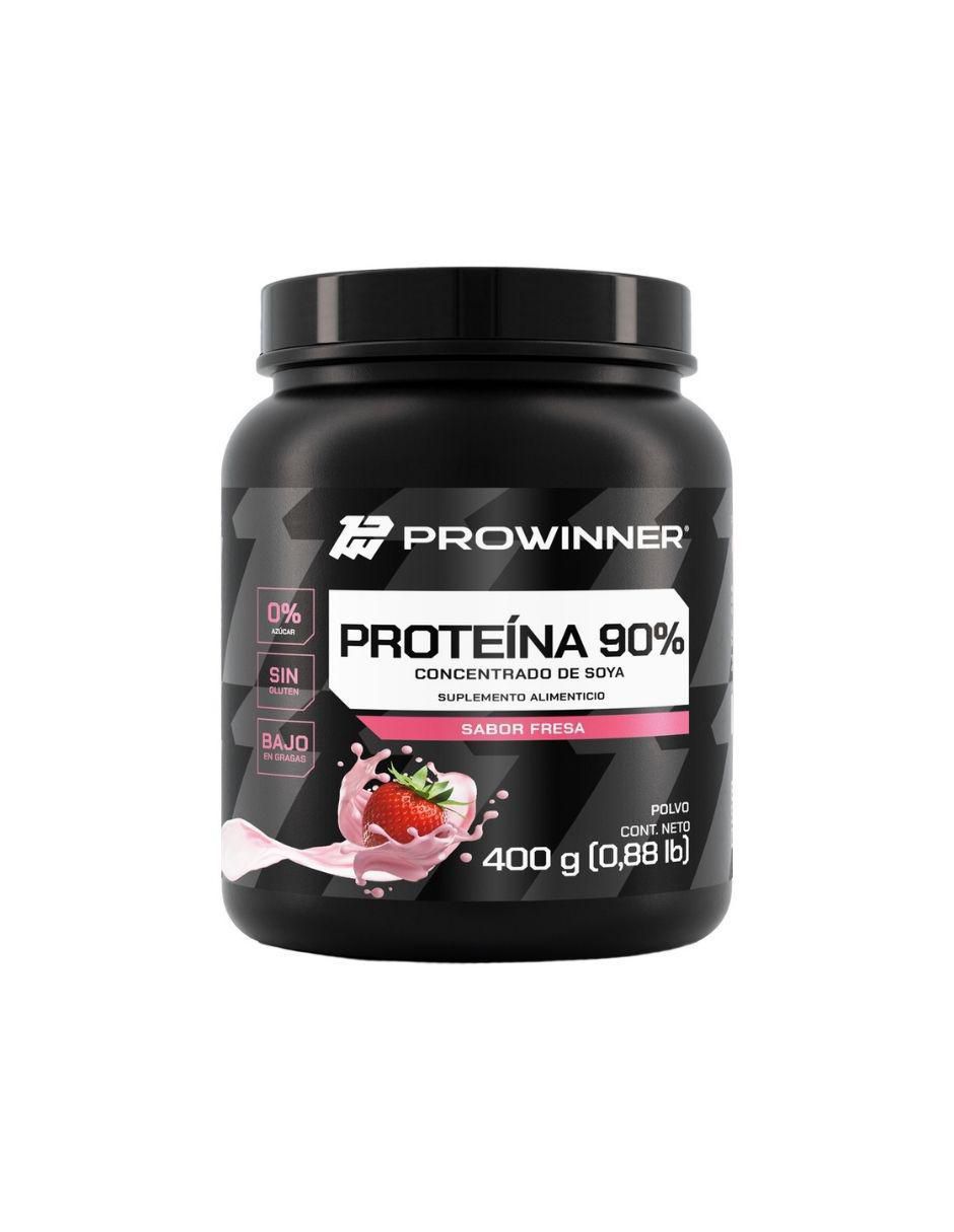 Suplemento proteína Prowinner con proteína de soya con aminoácidos sabor fresa 400 g