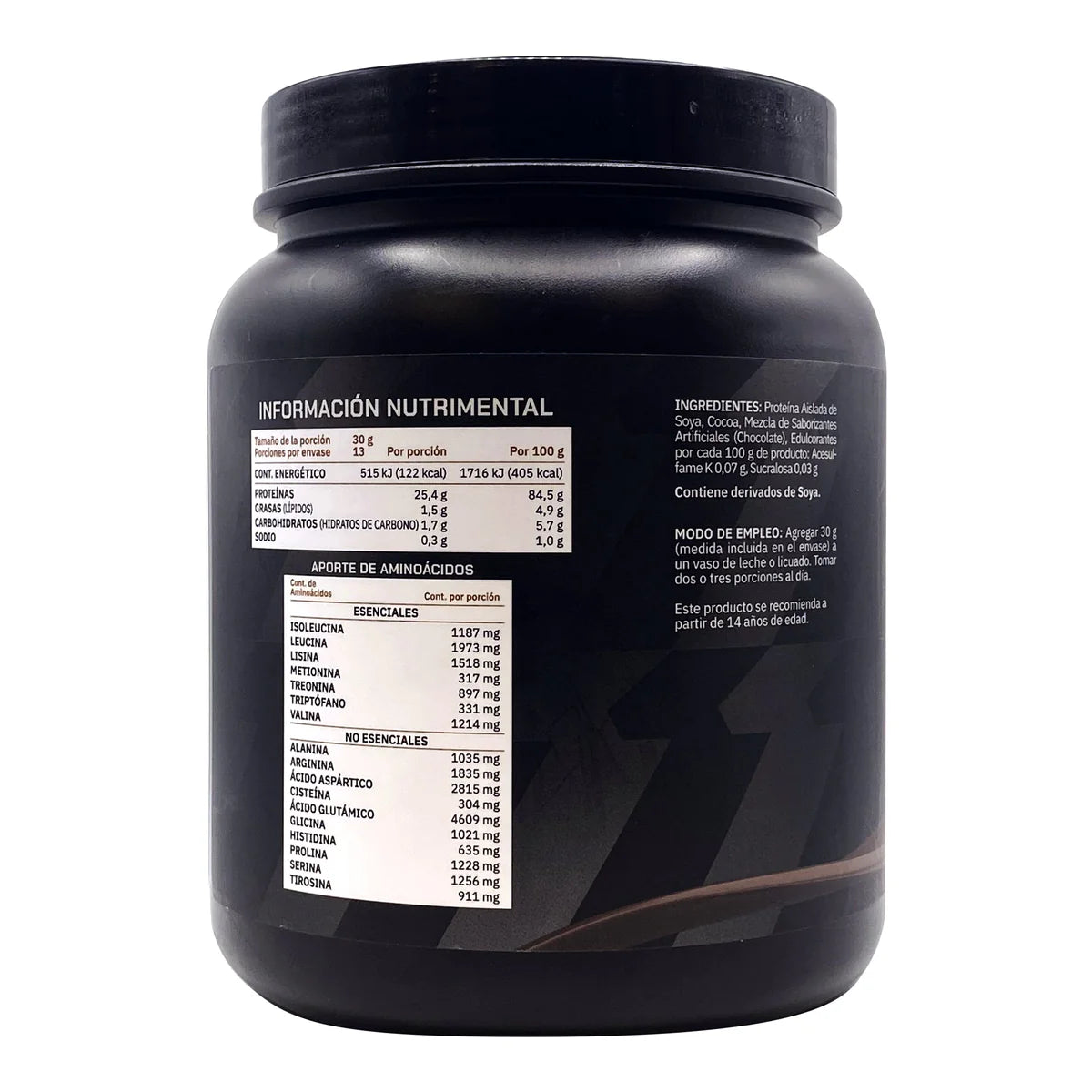 Suplemento proteína Prowinner con proteína de soya con aminoácidos sabor chocolate 400 g