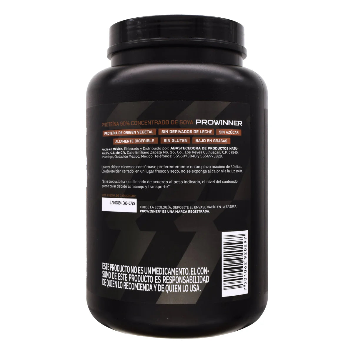 Suplemento proteína Prowinner con proteína de soya con aminoácidos sabor chocolate 1.2 kg