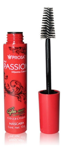 Rímel Prosa Red Passion 4 En 1 Máxima Extensión Color Negro Negro