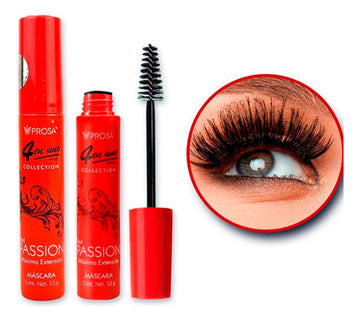 Rímel Prosa Red Passion 4 En 1 Máxima Extensión Color Negro Negro