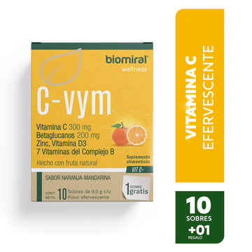 Biomiral C-vym Vitamina C Naranja 10 Sobres 100g Naranja