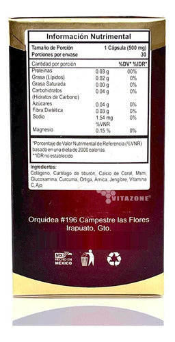 Hss 30 Cáps Colágeno Ortiga Cartílago Ajo Natural's Madrid Sin Sabor