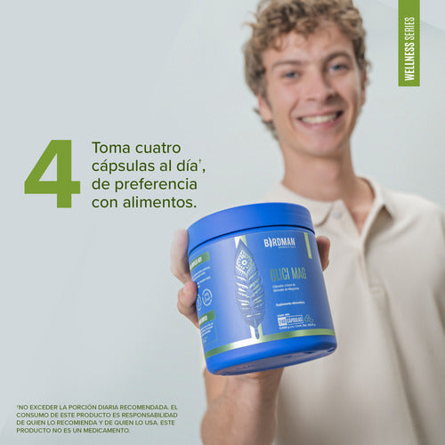 Birdman Glicinato De Magnesio 120 Cápsulas