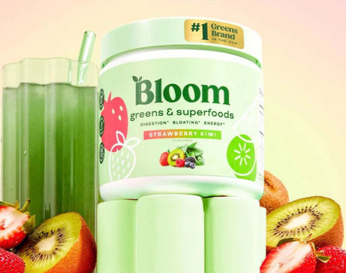 Bloom Fibra Polvo Fresa Kiwi 145g - 25 Porciones