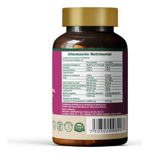 Biomiral Exzon 90 Tabletas Nutricionales Sabor Uva