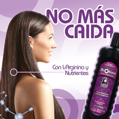 Shampoo Del Indio Papago Biotina + Ácido Hialurónico 1.1 L