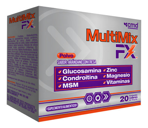 Multimix Fx Sobres | Glucosamina Condroitina Msm Zinc Mg |