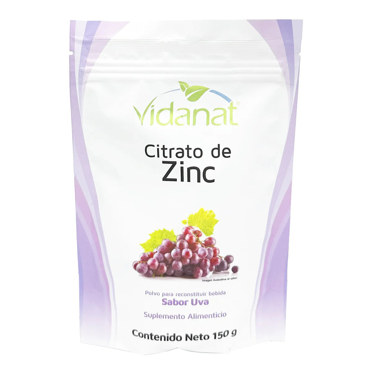 Citrato de zinc Vidanat sabor uva 150 g