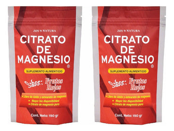 2 Pack Citrato De Magnesio Sab Frutos Rojos 150g Joy Natura