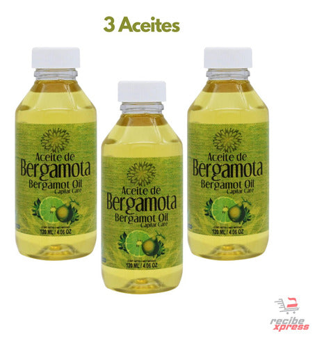 3 Piezas Aceite De Bergamota 120 Ml Barba,bigote Y Cabello
