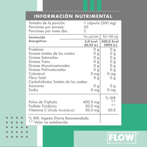 Triphala Premium Detox Antioxidante Digestivo 60 Caps Flow