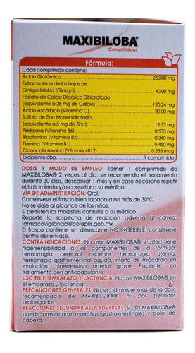 Maxibiloba Incrementa Atencion Y Concentracion Caja C/60