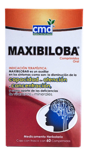 Maxibiloba Incrementa Atencion Y Concentracion Caja C/60